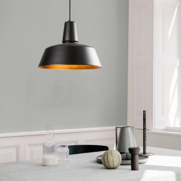 Lustră Sağlam - 3731, Negru - Auriu, Ø40x127 cm - Negru - Auriu