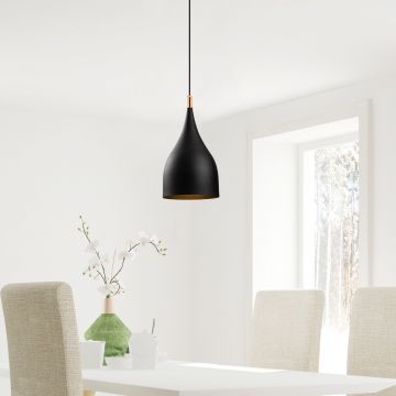 Lustră Sağlam - 3770, Negru - Auriu, Ø25x137 cm - Negru - Auriu