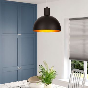 Lustră Sivani - MR-306, Negru - Auriu, Ø30x117 cm - Negru - Auriu
