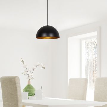 Lustră Sivani - MR - 721, Negru - Auriu, Ø30x111 cm - Negru - Auriu