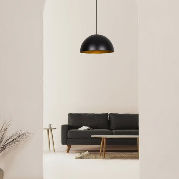 Lustră Sivani - MR - 723, Negru - Auriu, Ø50x121 cm - Negru - Auriu