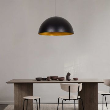 Lustră Sivani - MR - 724, Negru - Auriu, Ø60x126 cm - Negru - Auriu