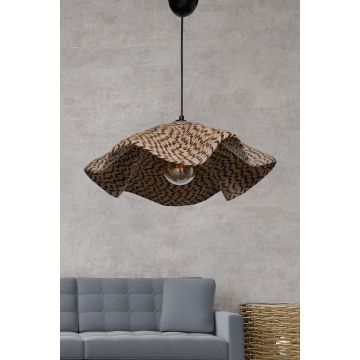 Lustră SP135, Negru - Maro, Ø44x54 cm - Negru - Maro
