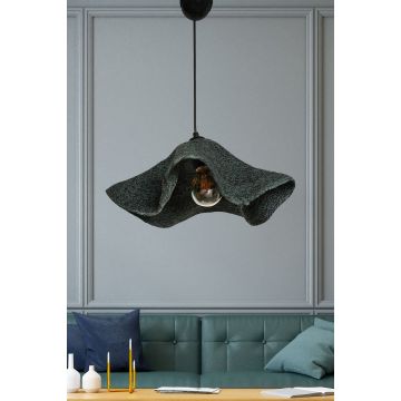 Lustră SP141, Khaki - Negru, Ø44x54 cm - Bej - Negru
