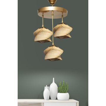 Lustră SP178, Natur, Ø35x85 cm - Natural