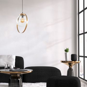 Lustră Tan - NT - 101, Auriu, Ø40x125 cm - Bej - Auriu