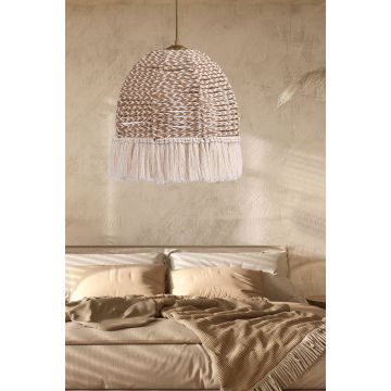 Lustră TM224, Ecru, Ø30x80 cm - Crem