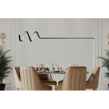 Lustră Waterwave Body, alb Light, Diverse culori, 120x20x20 cm - Negru