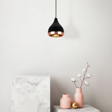 Lustră Yıldo - 7000, Negru - Copper, Ø15x135 cm - Negru - Cupru