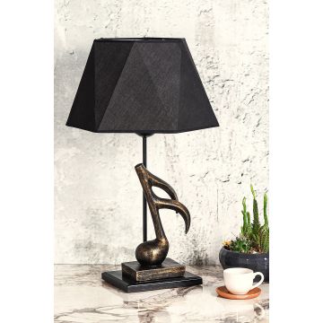 Veioză TM212, Auriu - Negru, Ø30x55 cm - Auriu - Negru