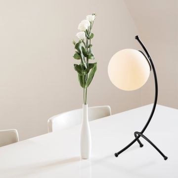 Veioză Yay - 5011, Negru - Alb, Ø15x43 cm - Negru - Alb