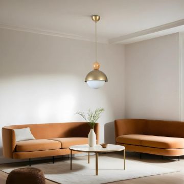 Lustră 8801-7, Auriu - Alb, Ø25x70 cm - Auriu - Alb