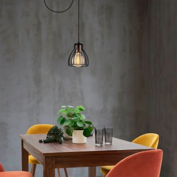 Lustră Kemah - N-1235, Negru, Ø53x108 cm - Negru