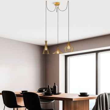 Lustră Mezopotamya - N-1293, Auriu, Ø114x130 cm - Auriu