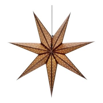 Decorațiune luminoasă maro ø 45 cm cu model de Crăciun Glitter – Markslöjd