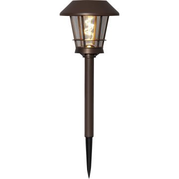 Corp de iluminat solar de exterior Star Trading Fergus, Ã®nÄu0083lÈu009Bime 35 cm, maro