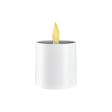 Lumânare solară LED din plastic Star Trading Saul, alb