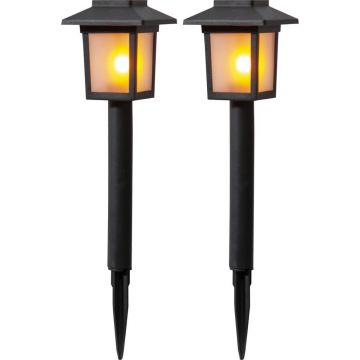 Set de 2 decoraÈu009Biuni solare cu LED-uri pentru exterior Star Trading Flame, Ã®nÄu0083lÈu009Bime 23 cm