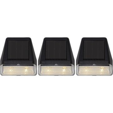 Set de 3 lÄu0083mpi de perete solare LED Star Trading Wally, Ã®nÄu0083lÈu009Bime 7,5 cm