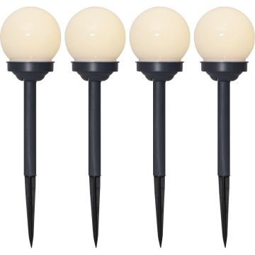 Set de 4 lumini solare de exterior Star Trading Globus, Ã®nÄu0083lÈu009Bime 27 cm