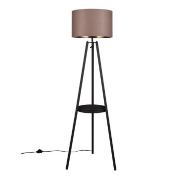 Lampadar negru cu raft (Ã®nÄu0083lÈu009Bime 152 cm) Colette âu0080Reality