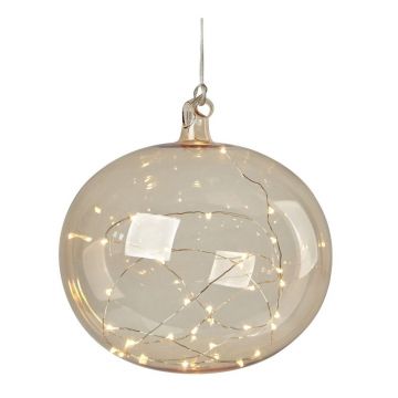 Decorațiune luminoasă de Crăciun portocalie suspendată ø 18 cm Lina – Markslöjd