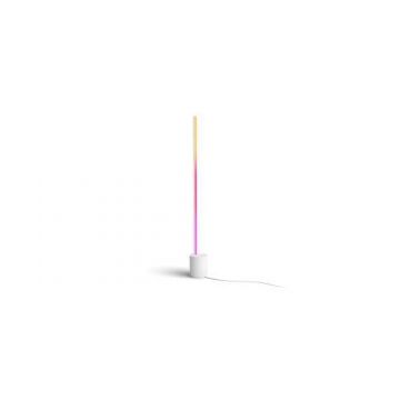 Lampadar LED RGB inteligent Philips Hue Gradient Signe floor, 29W, 1800 lm, lumina alba si colorata, IP20, 145.8 cm, Aluminiu, Alb