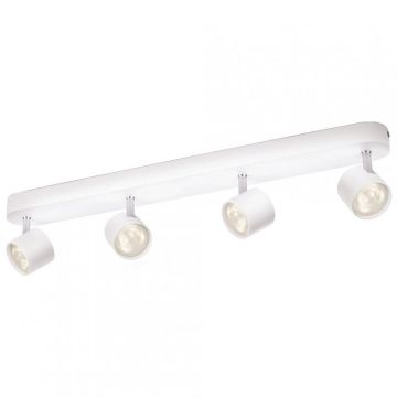 Philips Bara cu 4 spoturi LED Philips myLiving Star, 3W (35W), 670 lm, lumina alba calda, Alb