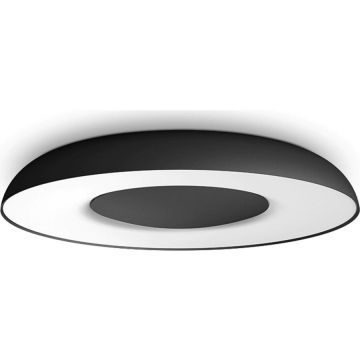 Philips Plafoniera LED inteligenta Philips Hue Still, Bluetooth, Zigbee Light Link, cu intrerupator inclus, 22.5W (204W), 2500 lm, lumina ambianta alba (2200-6500K), IP20, metal/plastic, 39.1 cm, Negru