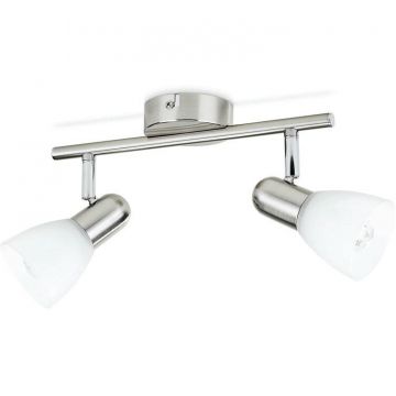 Philips Spot Philips Essentials Burlap, 2xE14, 2x40W, IP20, 14.5x29x19.5cm, Crom mat