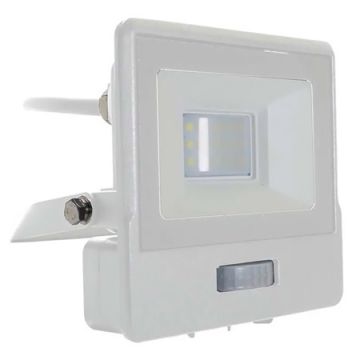 Proiector LED SMD 10W 6400K IP65 CU SENZOR MISCARE - ALB