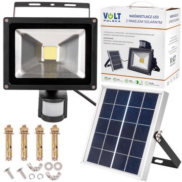 Set Proiector LED 20W , panou solar 5W , acumulator 4000mAH