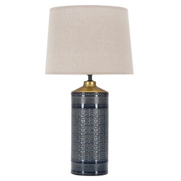 Lampa de masa, Graphs Dark, Mauro Ferretti, 1 x E27, 40W, Ø30 x 55 cm, ceramica/fier/textil, multicolor