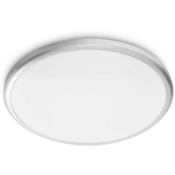 Philips Plafoniera LED Philips Spray CL260, 12W, 1200 lm, temperatura lumina 2700K, IP44, 28.7cm, Metal/Plastic, Argintiu