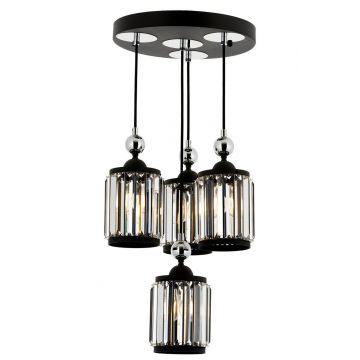 Lustra, Aurora, 301AUR1274, Metal, Negru / Alb / Argintiu