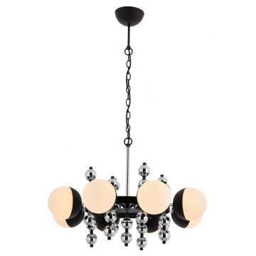 Lustra, Aurora, 301AUR1277, Metal, Negru / Crom