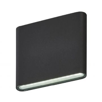 Aplica Exterior Techstar® LED Light C30, Putere 6W, A+, Rezistenta la Apa si Praf, Alb Neutru, 4000K, Aluminiu, Negru