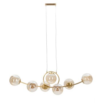 Lustra Japan, Mauro Ferretti, 115 x 36 x 116 cm, 7 x E14, 20W, fier/sticla, auriu