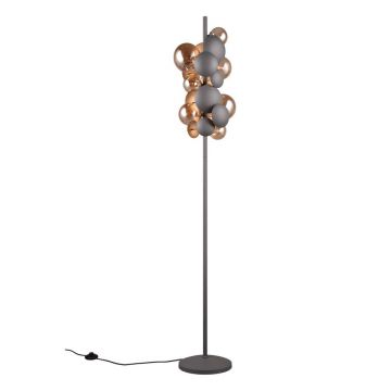 Lampadar gri-auriu cu abajur din sticlÄ(Ã®nÄu0083lÈu009Bime 155 cm) Bubble âu0080Trio Select