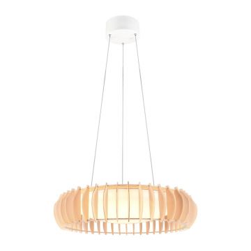 Lustră albă/în culoare naturală LED ø 60 cm Monte – Trio