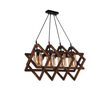 Candelabru, Luin, 8309-4, E27, 60 W, lemn/metal