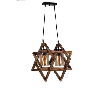 Candelabru, Luin, 8310-2, E27, 60 W, lemn/metal