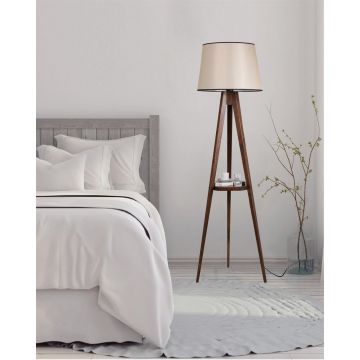 Lampadar cu raft, Luin, 8282-7, E27, 60 W, lemn/textil