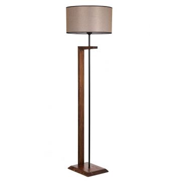 Lampadar, Luin, 8276-3, E27, 60 W, metal/lemn/textil