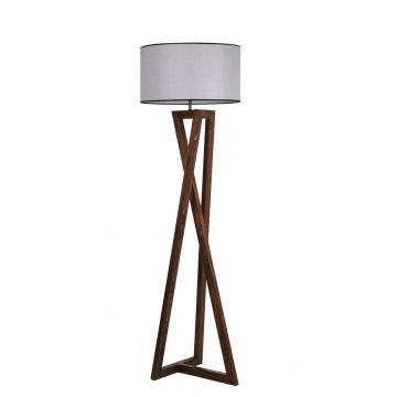 Lampadar, Luin, 8278-4, E27, 60 W, lemn/textil