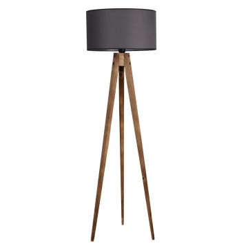 Lampadar, Luin, 8285-2, E27, 60 W, lemn/textil
