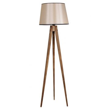 Lampadar, Luin, 8285-6, E27, 60 W, lemn/textil