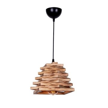 Lustra Ava Ava E27 natural-negru 20x20x65cm