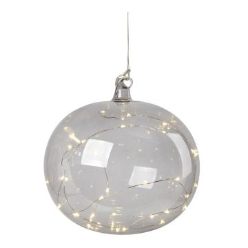 Decorațiune luminoasă de Crăciun gri suspendată ø 18 cm Lina – Markslöjd