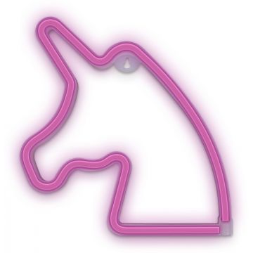 Figurina LED Neon UNICORN roz Liliac + USB FLNEO1 Forever Light